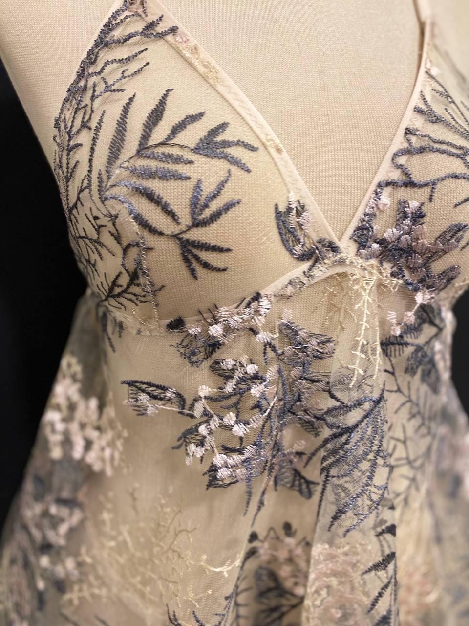 Embroidered Floral Babydoll Lingerie Set