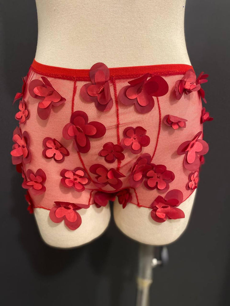 3D Floral Mesh Men’s Boxer Brief | Luxury Sheer Designer Underwear | Handmade Couture Lingerie | Statement Gift for Him