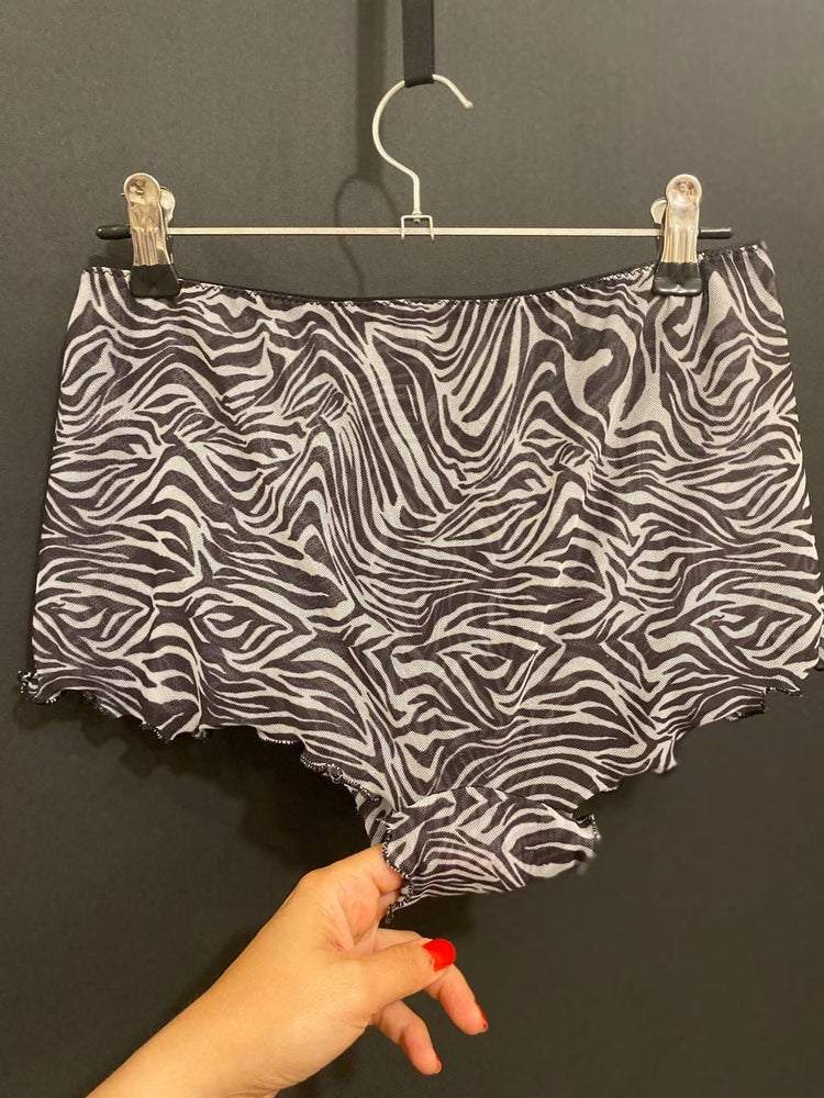 Zebra Mesh Boxer Briefs | Handmade Sheer Men’s Lingerie