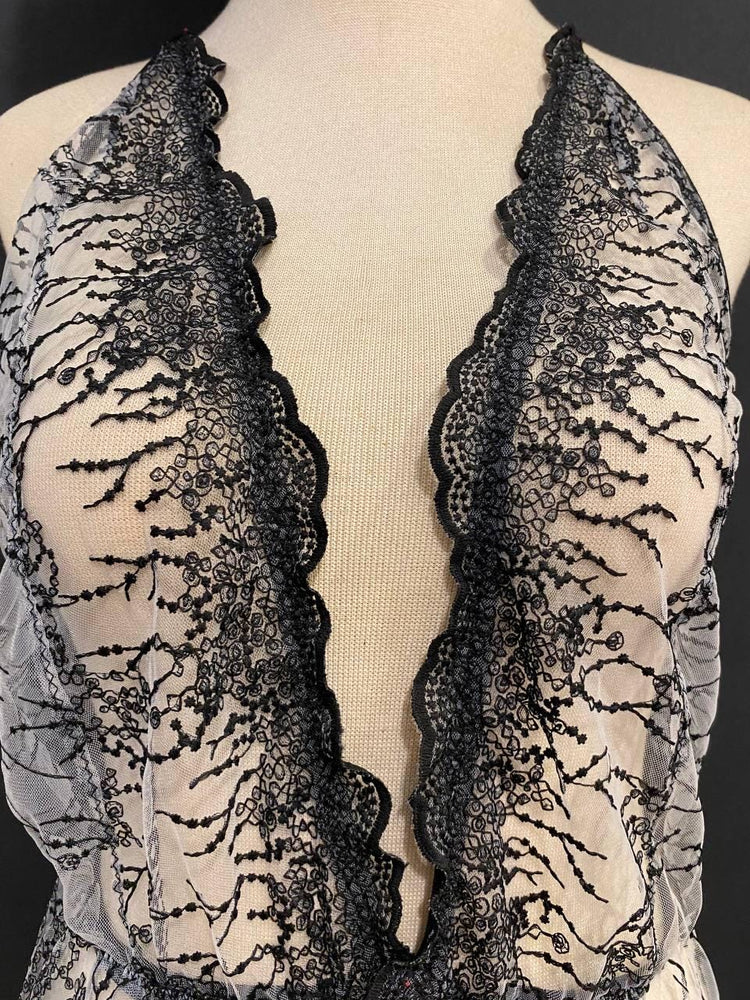 Luxury Sheer Lace Babydoll Lingerie | Open Back Teddy | Bridal Lingerie | Honeymoon Nightwear | Handmade Romantic Bodysuit