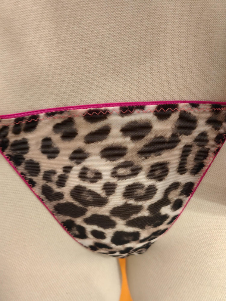 Handmade Leopard Print Babydoll Lingerie Set