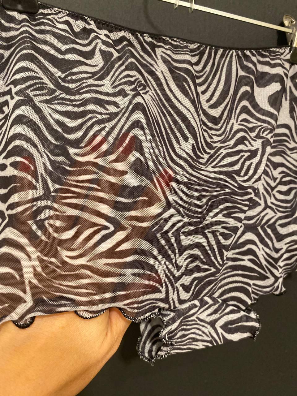 Zebra Mesh Boxer Briefs | Handmade Sheer Men’s Lingerie