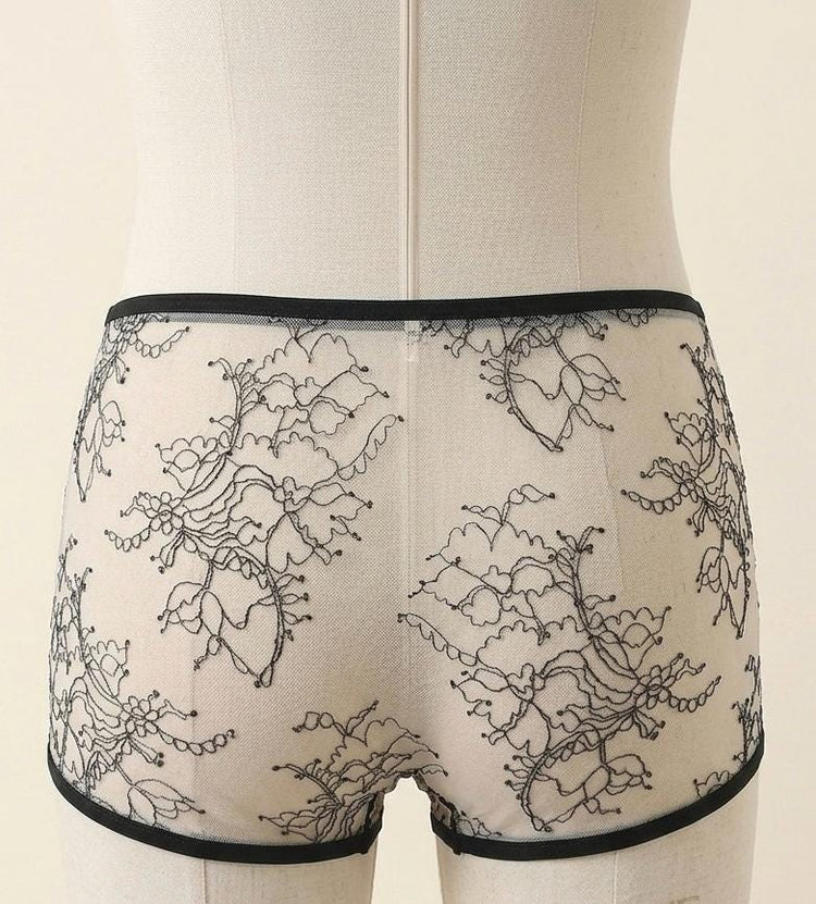 French Lace Men’s Boxer Brief | Luxury Sheer Mesh Underwear | Handmade Designer Lingerie | Transparent Lace Boxer | Gift for Him