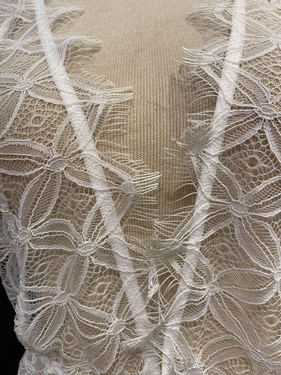 Ivory Eyelash French Lace Romper | Bridal Teddy