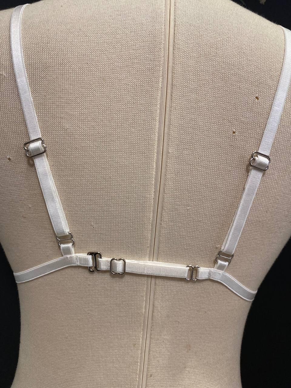 White Floral Lace Bralette, Handmade Soft Triangle Bra