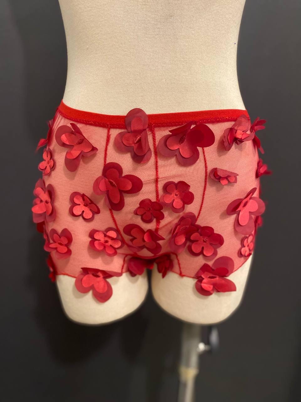 3D Floral Mesh Men’s Boxer Brief | Luxury Sheer Designer Underwear | Handmade Couture Lingerie | Statement Gift for Him