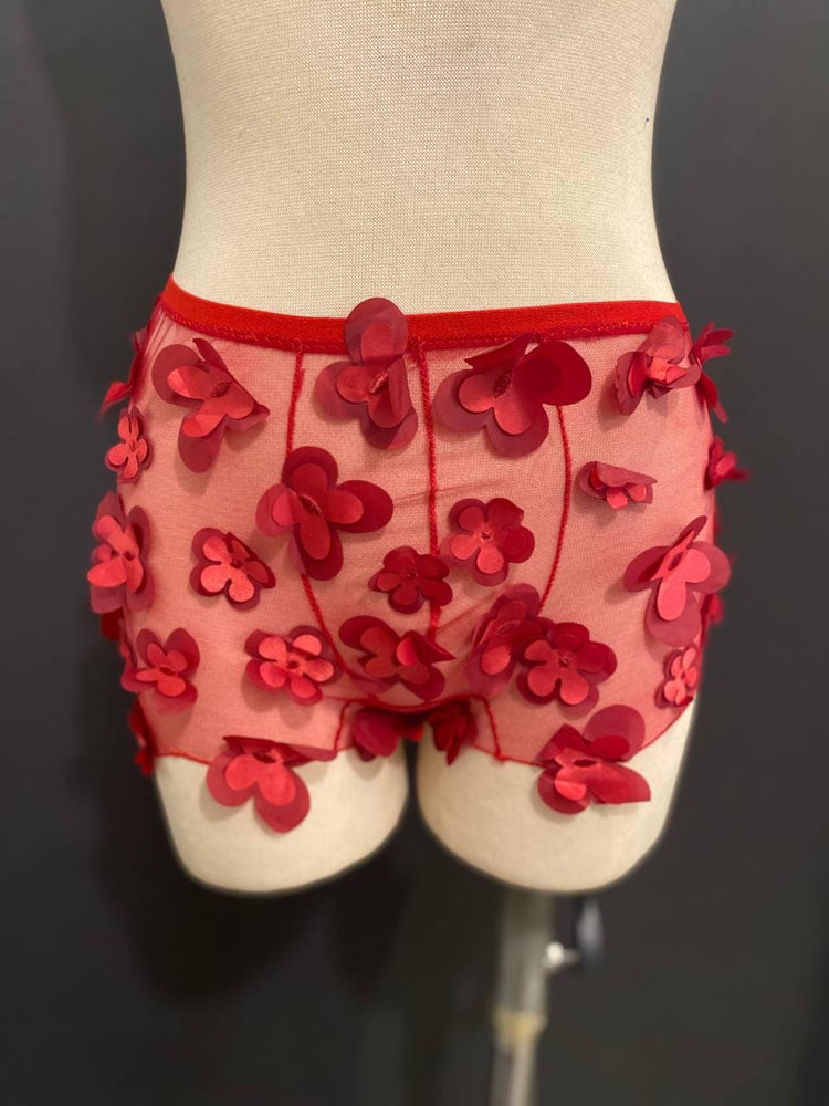 3D Floral Mesh Men’s Boxer Brief | Luxury Sheer Designer Underwear | Handmade Couture Lingerie | Statement Gift for Him
