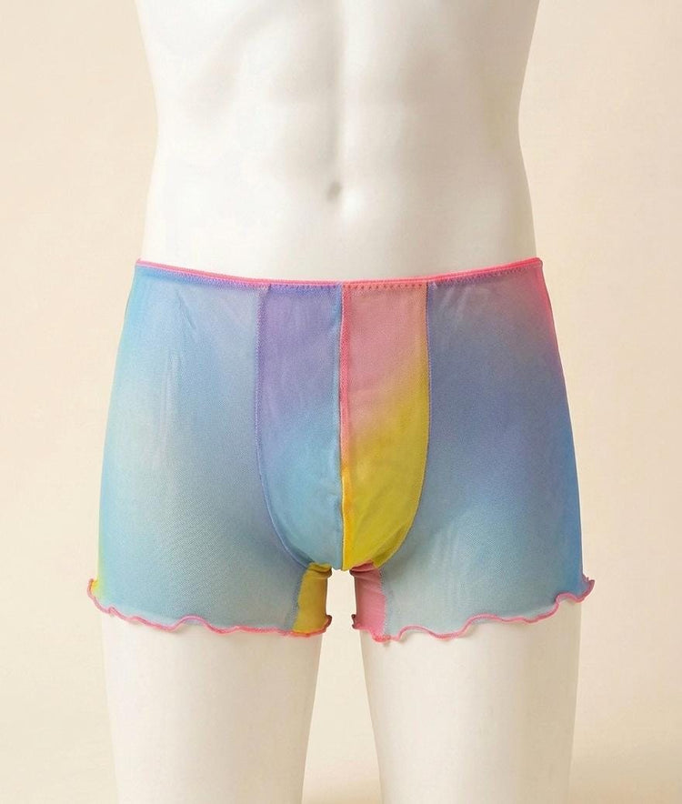 Pastel Mesh Boxer Briefs | Handmade Sheer Underwear