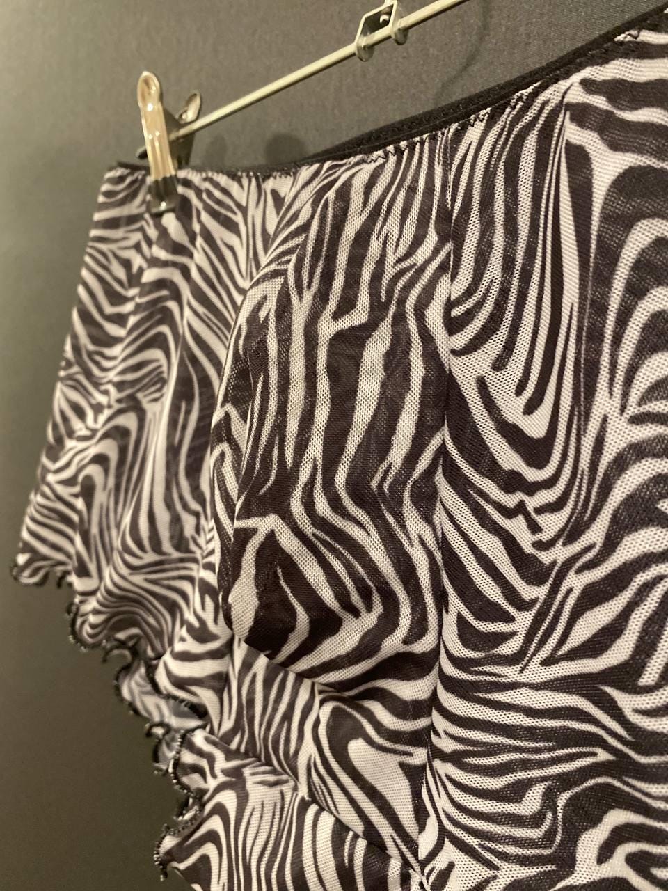 Zebra Mesh Boxer Briefs | Handmade Sheer Men’s Lingerie