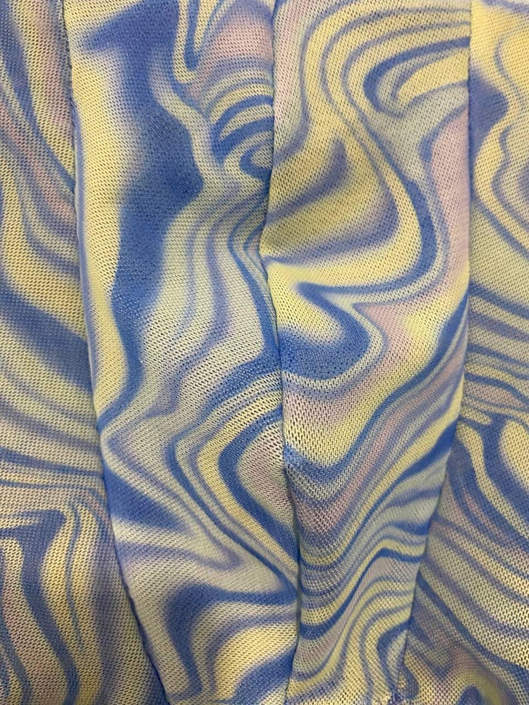 Blue Marble Mesh Boxer Shorts, Gender Neutral Lingerie
