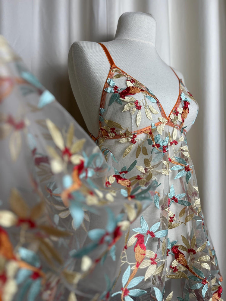 Handmade in İstanbul Floral Sheer Embroidered Nightdress | Sexy Mesh Lingerie