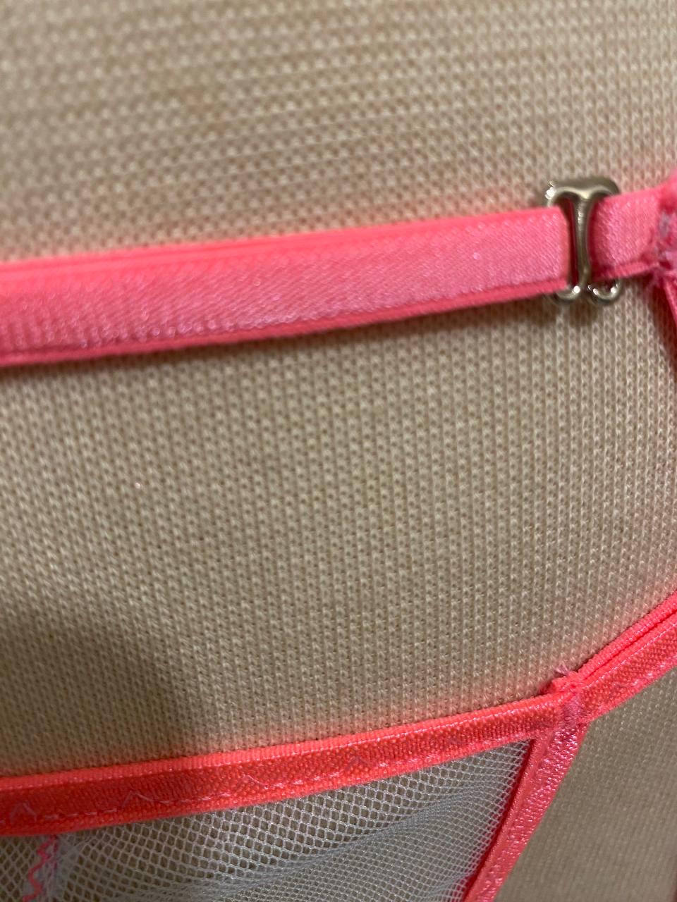 Baby Blue Sheer Skirted Thong | Adjustable Neon Pink Mesh Lingerie | Gender Inclusive Handmade Lingerie | Beyond Labels