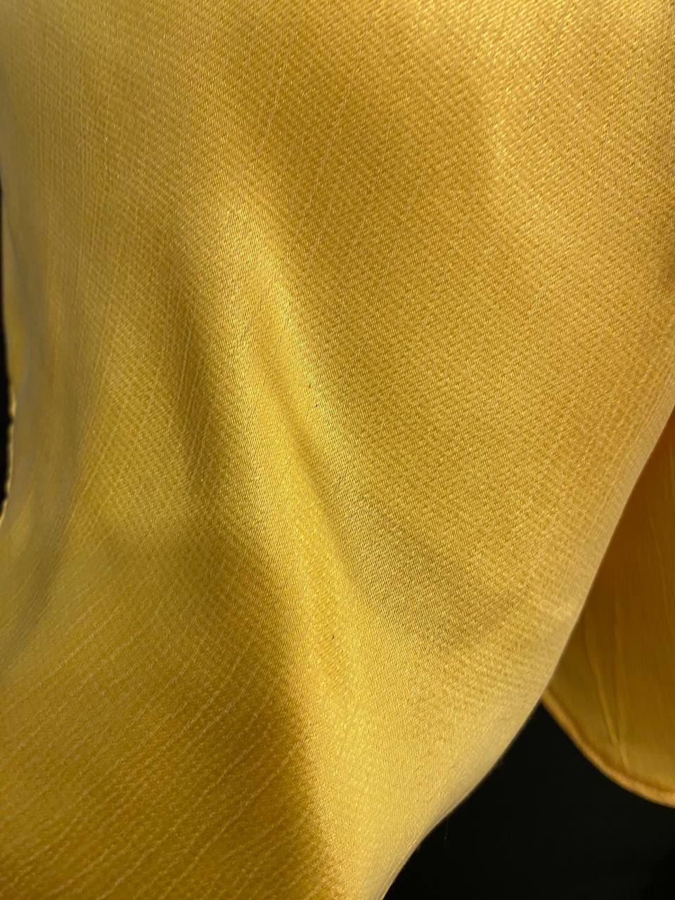 Yellow Cupro Satin Romper with Floral Lace | Handmade Luxury Sleepwear