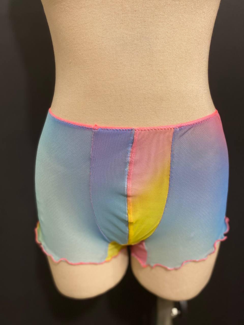 Pastel Mesh Boxer Briefs | Handmade Sheer Underwear