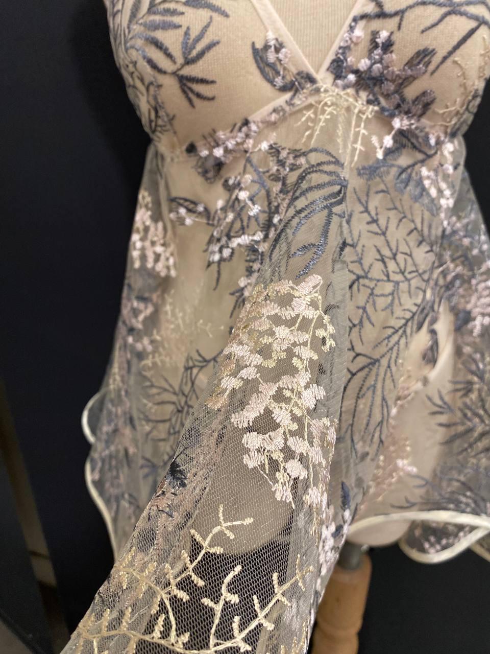 Embroidered Floral Babydoll Lingerie Set