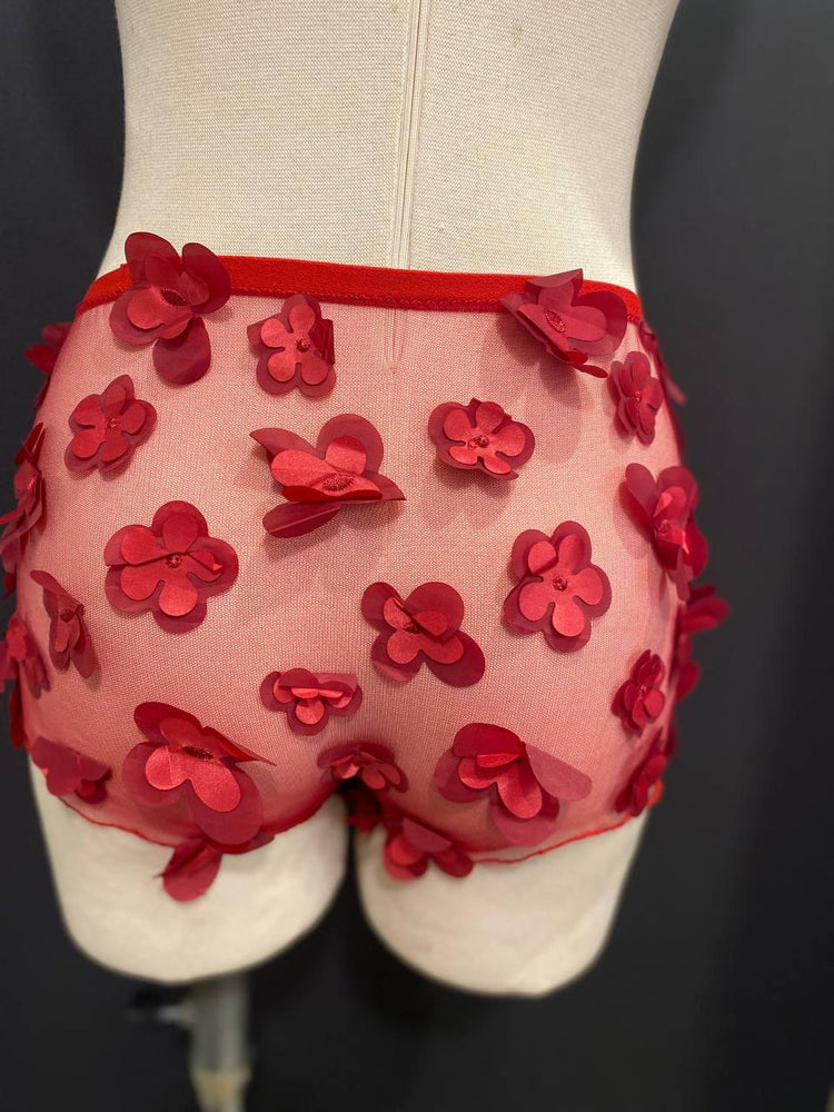 3D Floral Mesh Men’s Boxer Brief | Luxury Sheer Designer Underwear | Handmade Couture Lingerie | Statement Gift for Him