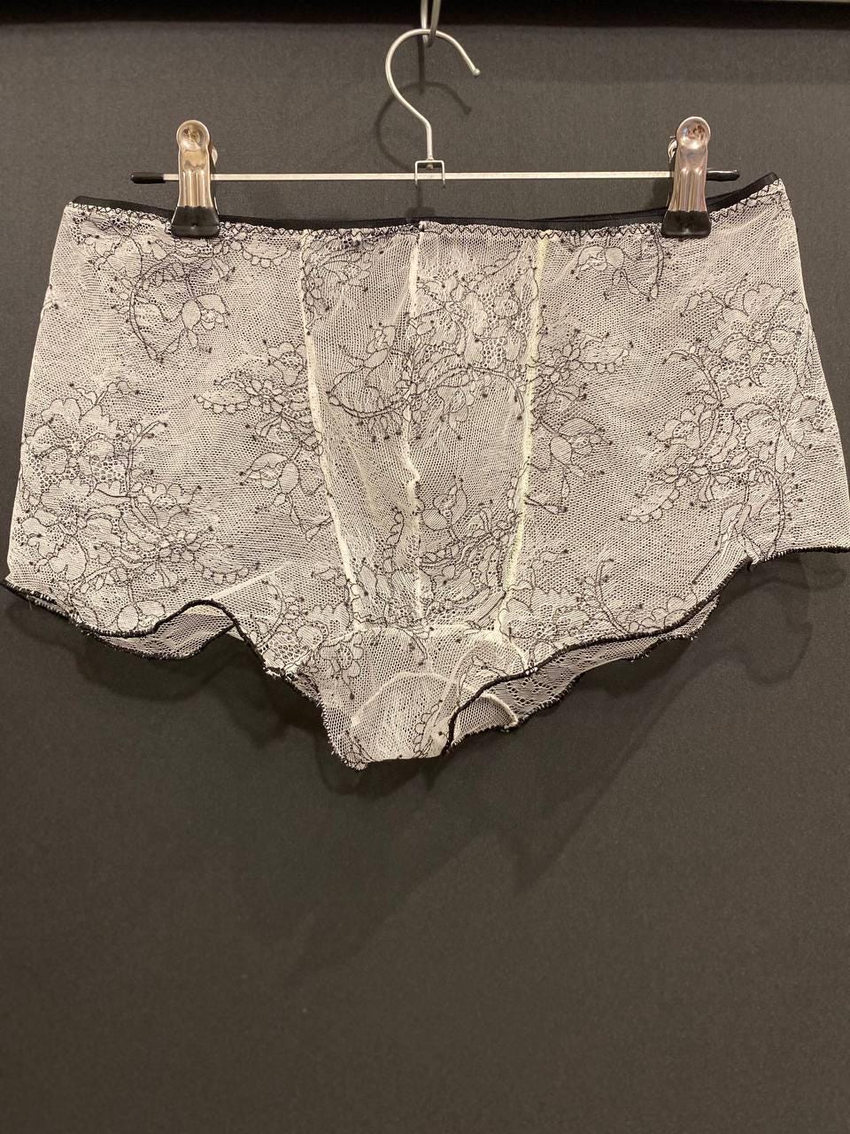 French Lace Men’s Boxer Brief | Luxury Sheer Mesh Underwear | Handmade Designer Lingerie | Transparent Lace Boxer | Gift for Him