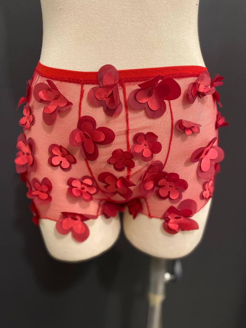 3D Floral Mesh Men’s Boxer Brief | Luxury Sheer Designer Underwear | Handmade Couture Lingerie | Statement Gift for Him