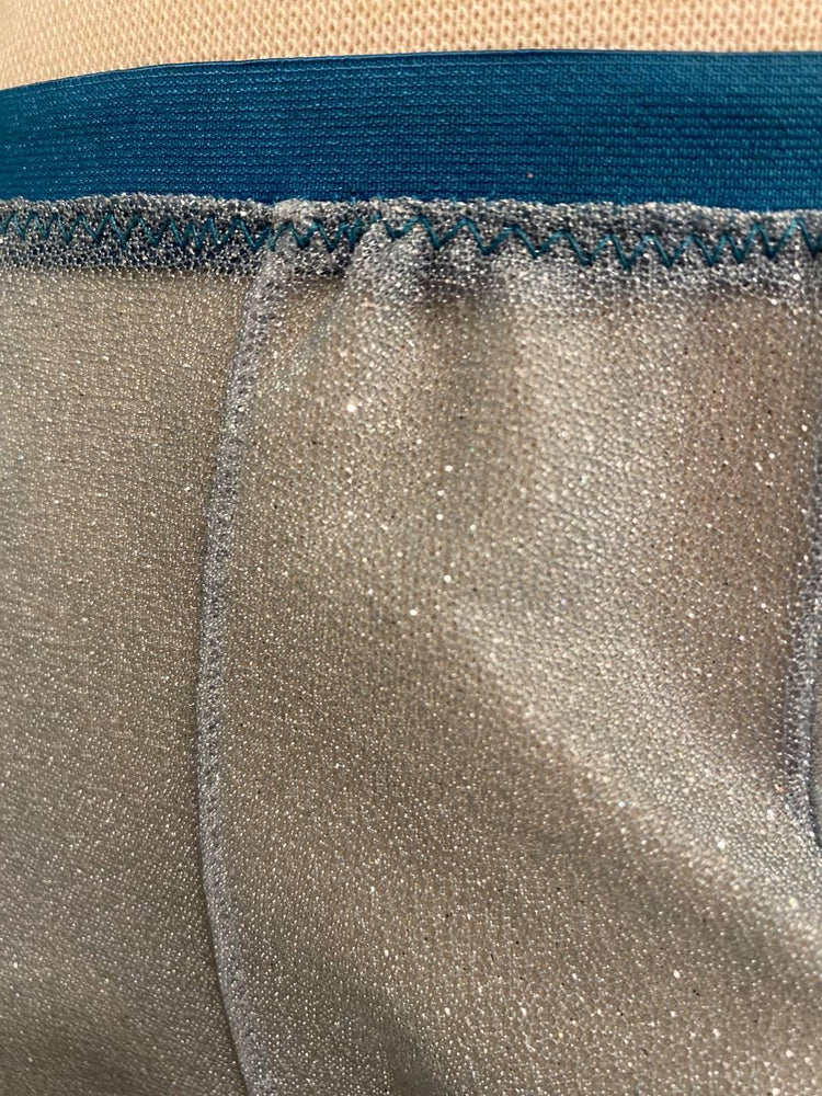 Silver Glitter Men’s Boxer Brief | Luxury Sheer Mesh Underwear | Handmade Designer Lingerie | Transparent Lurex Boxer