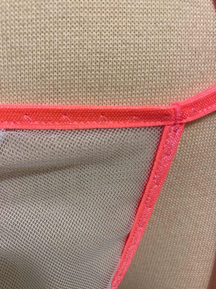 Baby Blue Sheer Skirted Thong | Adjustable Neon Pink Mesh Lingerie | Gender Inclusive Handmade Lingerie | Beyond Labels