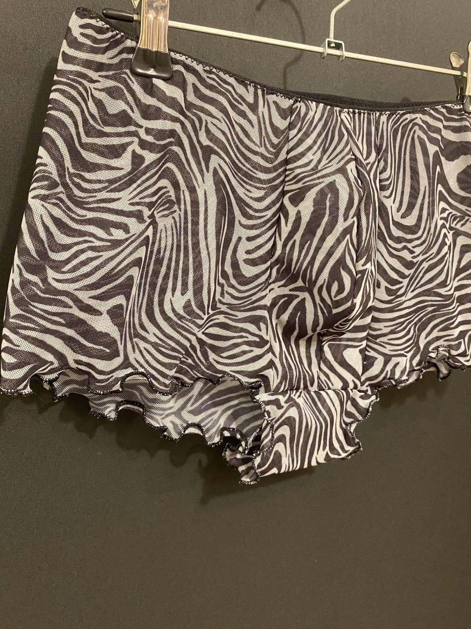 Zebra Mesh Boxer Briefs | Handmade Sheer Men’s Lingerie